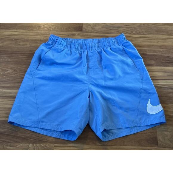 Nike Mens Athletic Swim Shorts XLarge Blue Drawstring Mesh Lined XL - Picture 1 of 7